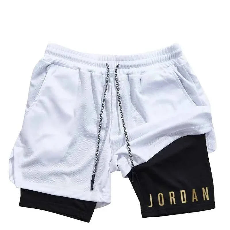 Men's Double-Layer Running Training Shorts