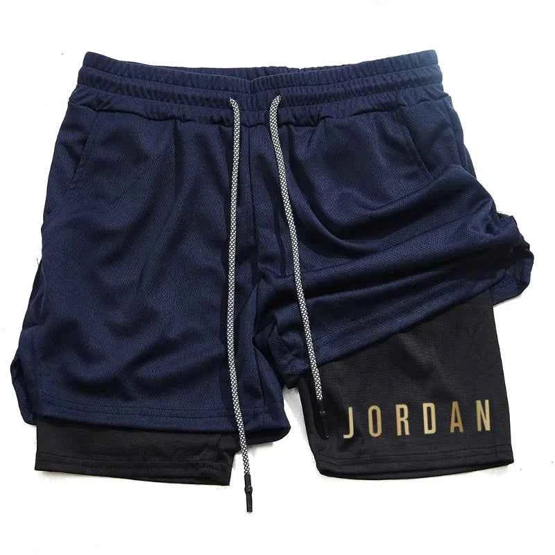 Men's Double-Layer Running Training Shorts