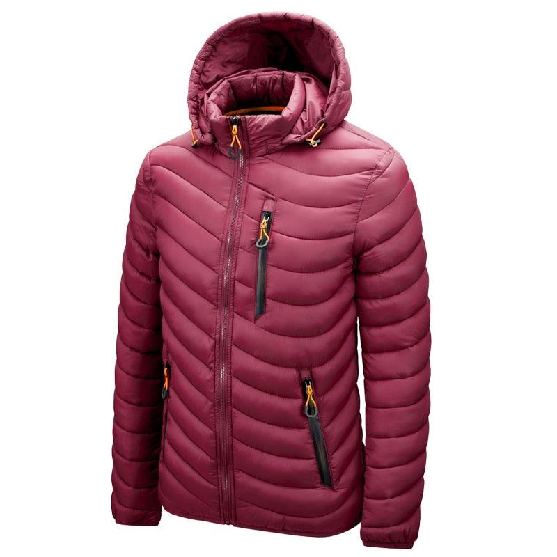 Men's Autumn Winter Classic Hooded Jacket Warm Coat Hooded Winter Coat Warm Adjustable Hood Jacket Cotton Removable Hood Jackets Men Simple Casual Vintage Detachable Hat Outfits Warm Men Lightweight Soft Jackets